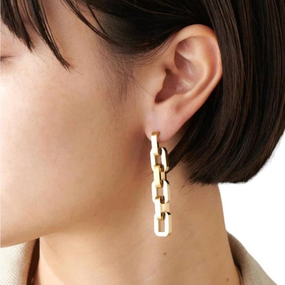 NWT Eddie Borgo Supra Link Drop Earrings - Picture 3 of 8